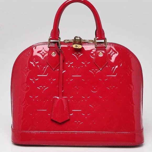 Louis Vuitton Rose Indian Monogram Vernis Alma PM Bag - Picture 1 of 12